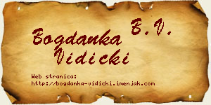 Bogdanka Vidicki vizit kartica